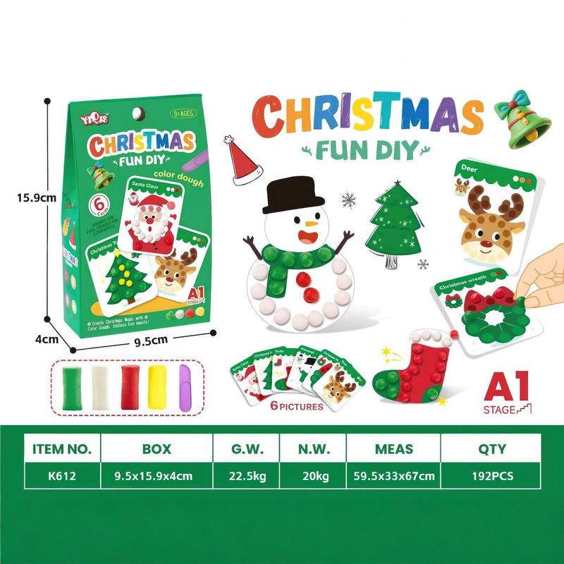 Amazon Christmas Color Clay Toys Unicorn Plasticine Play House Set Children's Clay Cross-Border Wholesale