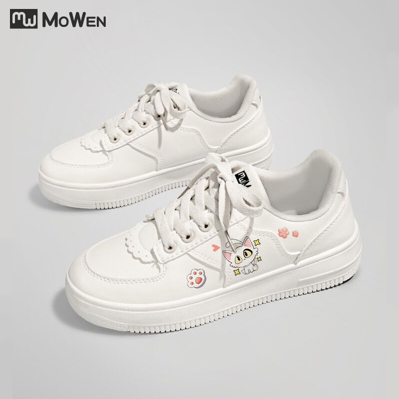 Ling Bua's Journey Peripheral Shoes White Cat Minister 2023 Spring and Summer New Shoes Casual Sneakers Girl Cute