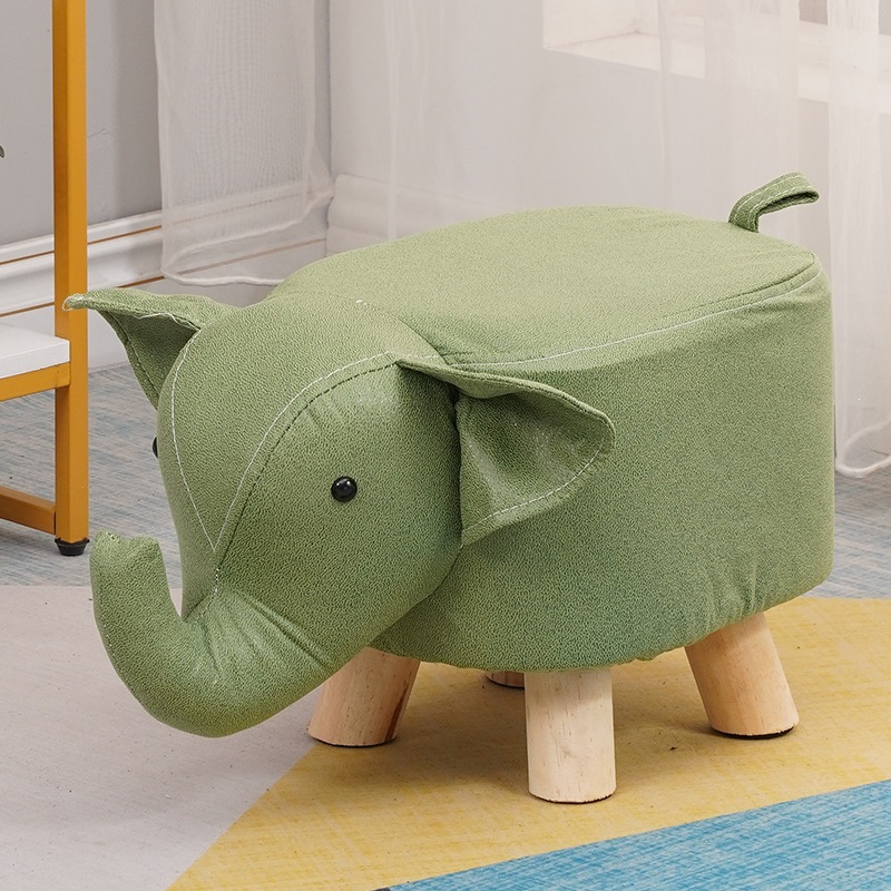 Fábrica directa taburetes para niños taburetes para animales taburetes de madera sólida para cambiar zapatos taburetes creativos pequeños taburetes de casa sala de estar dibujos animados lindos