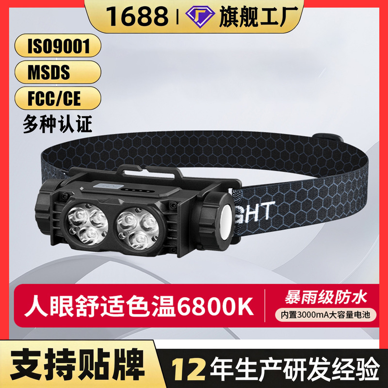 New Multifunctional Outdoor Searchlight with Strong Light, Magnetic Attachment, Six-Core Work Light, Mini Led Portable Night Fishing Light New Multifunctional Outdoor Searchlight with Strong Light, Magnetic Attachment, Six-Core Work Light, Mini Led Portable Night Fishing Light