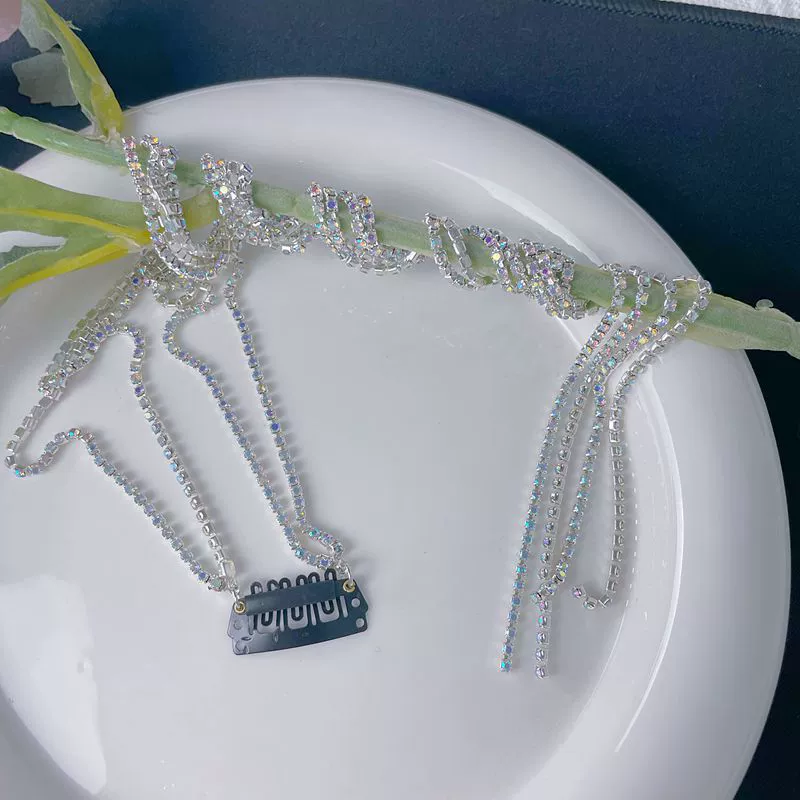 Трансграничная новая вспышка Алмазная цепочка шпилька Женская грязная коса веревка для волос горный хрусталь кисточка плетеная цепочка для волос сетка Красная шпилька головной убор