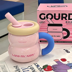 萌えレーンマウラン新製品24種類のヒョウタン保温カップ女子学生高颜値ギフトボックス大容量デスクトップストロー