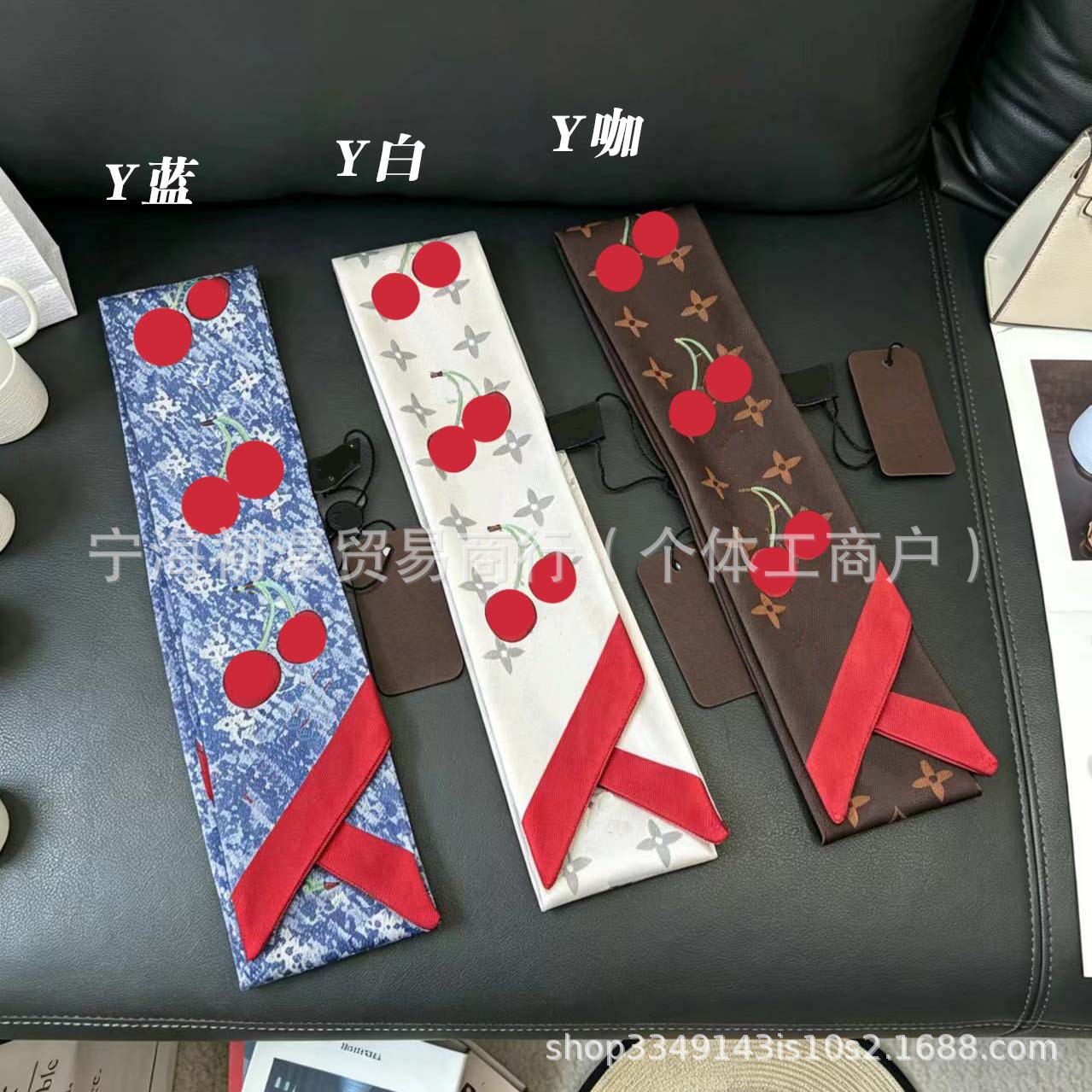 Y xanh 120*5cm / Phiên bản: Khăn Lụa Pha