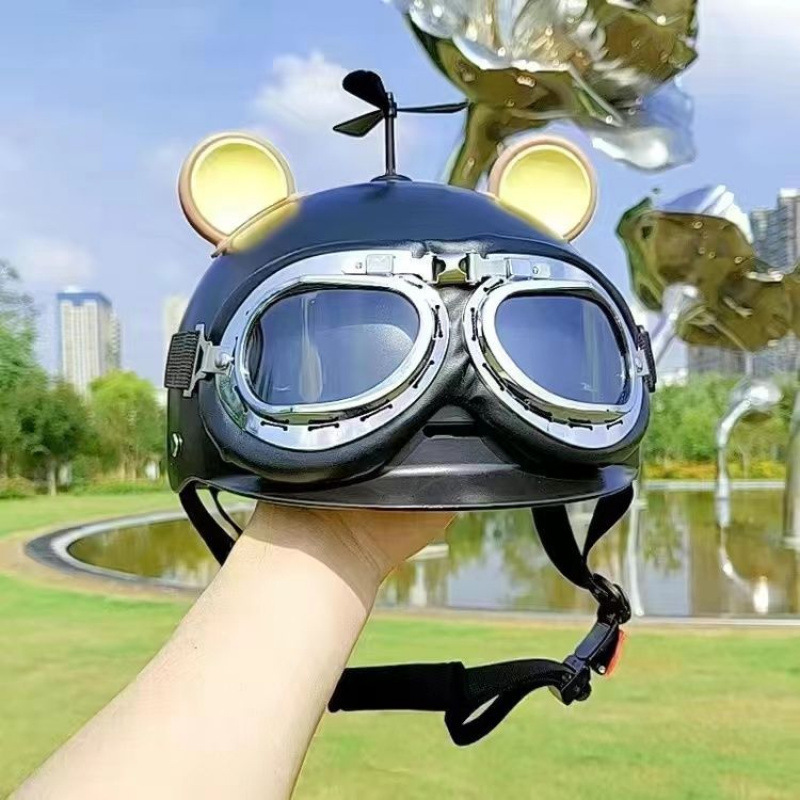 검은색 - 곰 귀 - 투명 거울