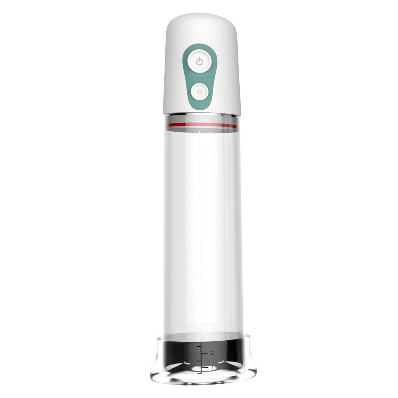 Negative Pressure Penis Pump Trainer, Manual Vacuum Exerciser, White Plastic — detail image 1