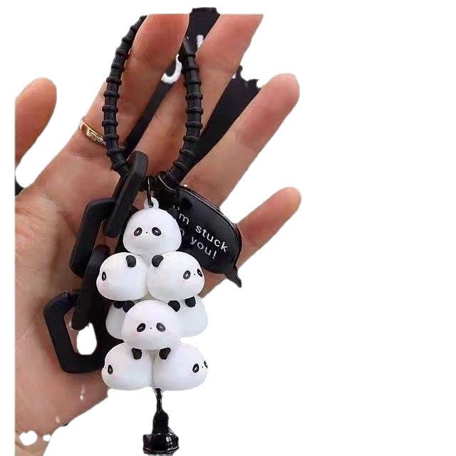 ブタのブタの塔の掛け物のブタの積み重ねの音楽の通天のブタのブタの塔のパンダのキーホルダーのカバンは漫画の動物の掛け物を掛けます