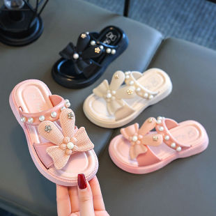 Girls' Children's Slippers Fashion Korean Style Cute Princess Summer Sandals Outdoor Wear Children's Baby Indoor and Outdoor