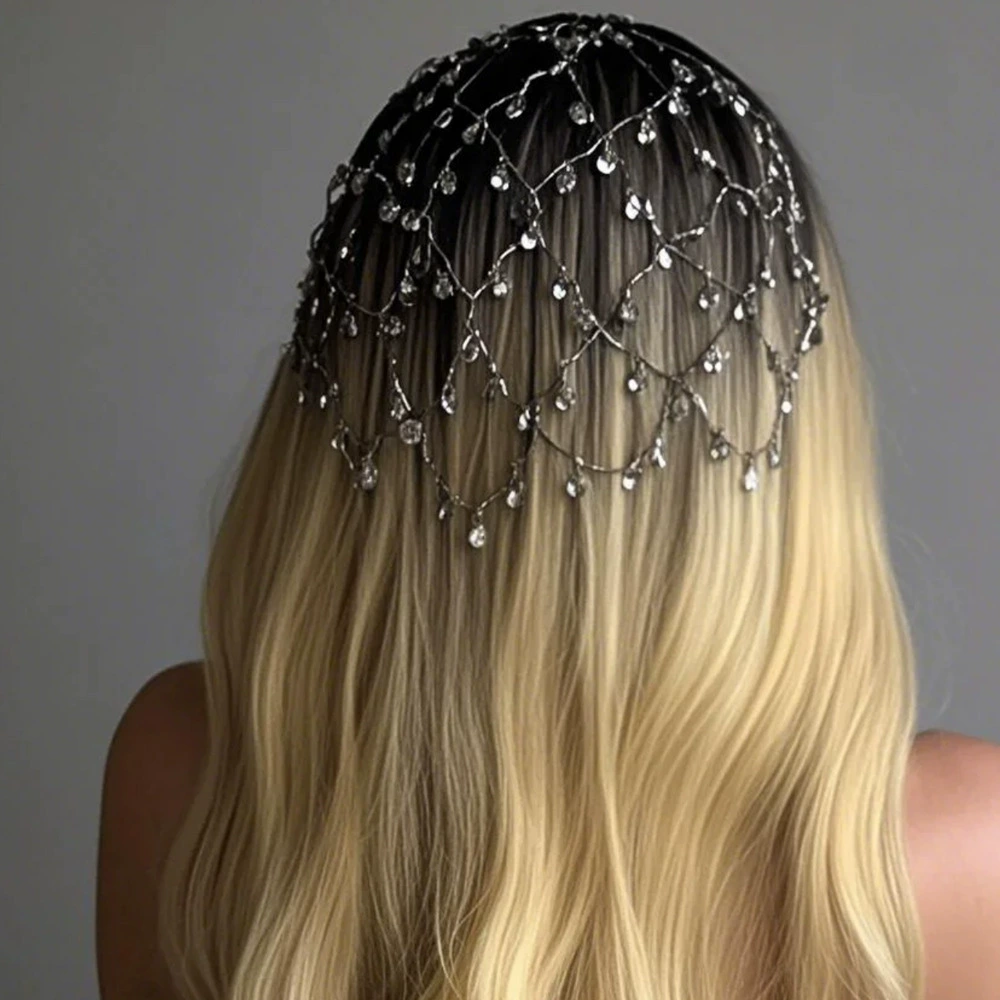 Французская ретро повязка на голову с бриллиантами, элегантные высококачественные аксессуары для волос, аксессуары для свадьбы и выпускного вечера, головные уборы