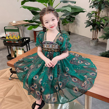 女童夏装连衣裙2024新款儿童夏季宝宝傣族民族风公主裙子短袖薄款