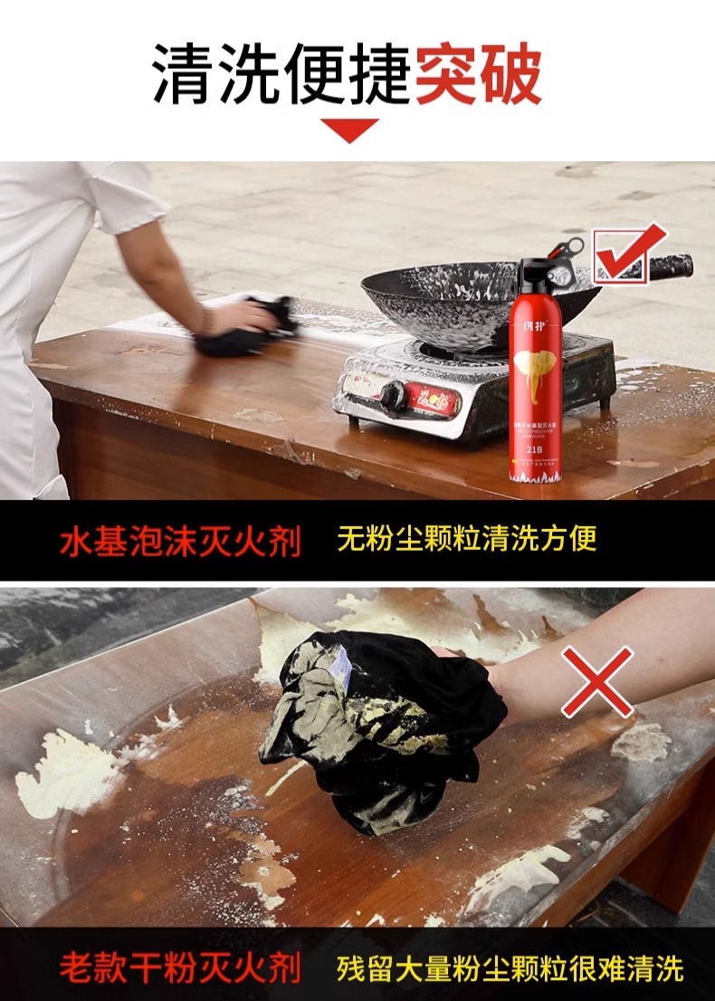 Water-Based Fire Extinguisher for Private Cars, Small Car, Portable Vehicle-Mounted Household Fixed Annual Inspection Fire Equipment Essential