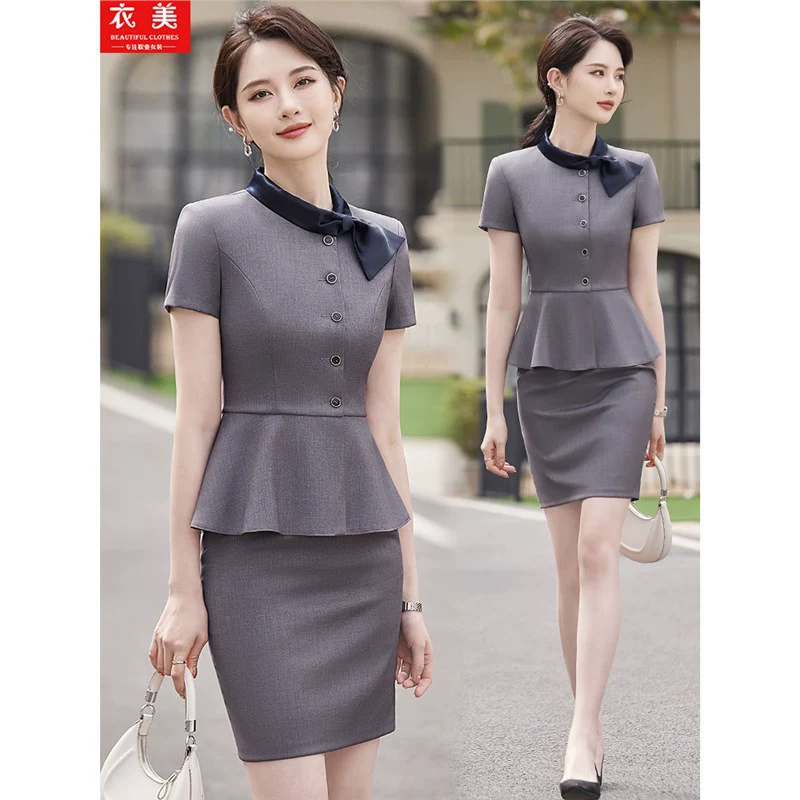 Оптовая цена, бесплатная доставка, профессиональная одежда для стюардессы, женская мода, элегантный костюм, рабочая одежда для косметолога, отдел продаж, стойка регистрации, обслуживание клиентов