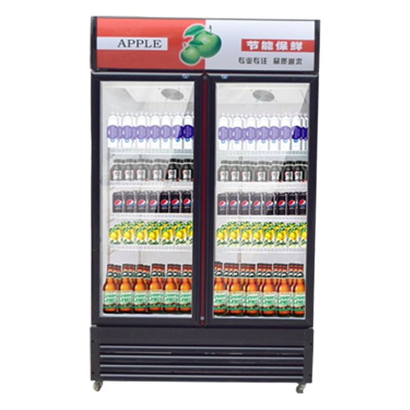 Gabinete de bebidas comercial vertical congelador refrigerador sola puerta supermercado restaurante cerveza gabinete doble puerta fresco-mantenimiento gabinete refrigerado vitrina