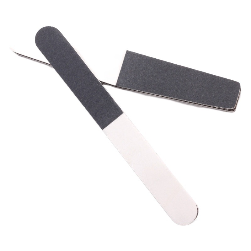Esmalte de uñas transfronterizo tira de pulido de tres lados tira de molienda negro blanco gris Archivo de esponja bloque de pulido esmalte de uñas tira de arena herramienta de uñas