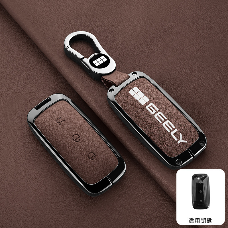 [지리 갤럭시 모델 A] 양면 가죽 페블 브라운 + B02 버클