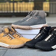 2025新款厚底舒适男鞋徒步鞋时尚牛皮高帮防滑耐磨大黄靴
