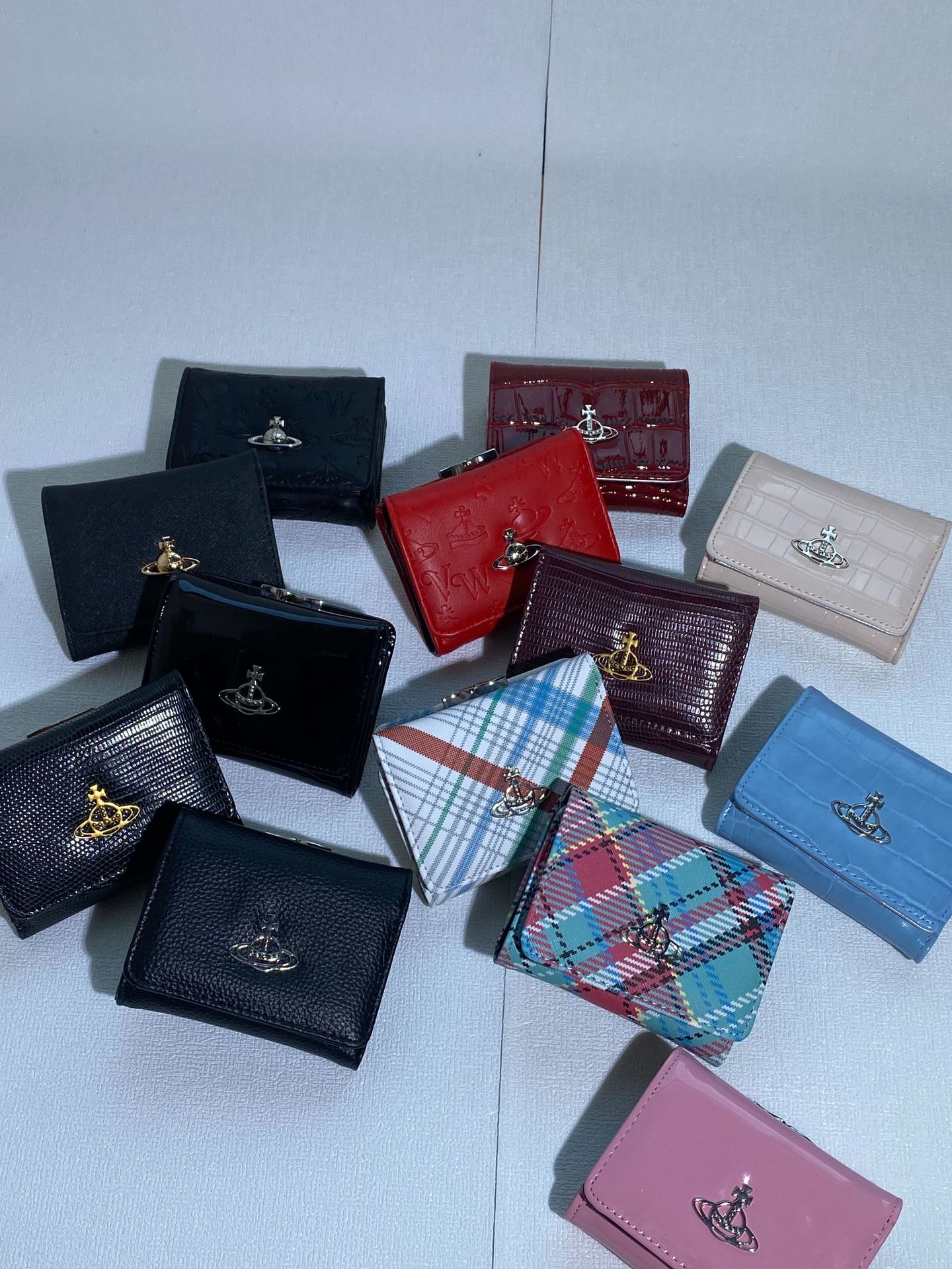 2025新型西太后土星三つ折り財布小銭入れ証明書カバンシンプルマルチ