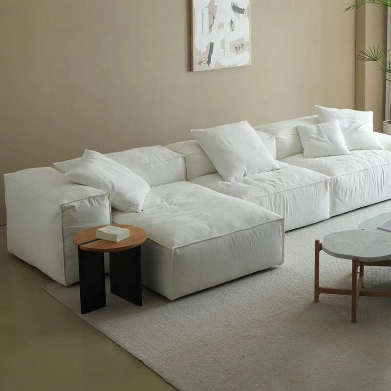 Italian Minimalist Modular Sofa with Italian-Style Tofu Blocks, Designer Lambswool, Suitable for Hotels and Guesthouses, Two-Way Sofa