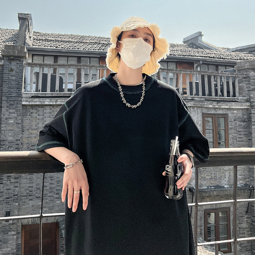 White T-shirt Short-sleeve Men's Summer Design-led Niche American Streetwear Brand Large Size Casual Base T-shirt