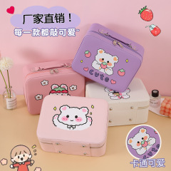 便攜化妝包女可愛大容量手提箱新款高級感護膚外出旅行品袋收納盒