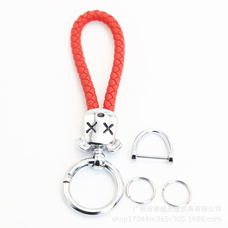 Red silver hardware