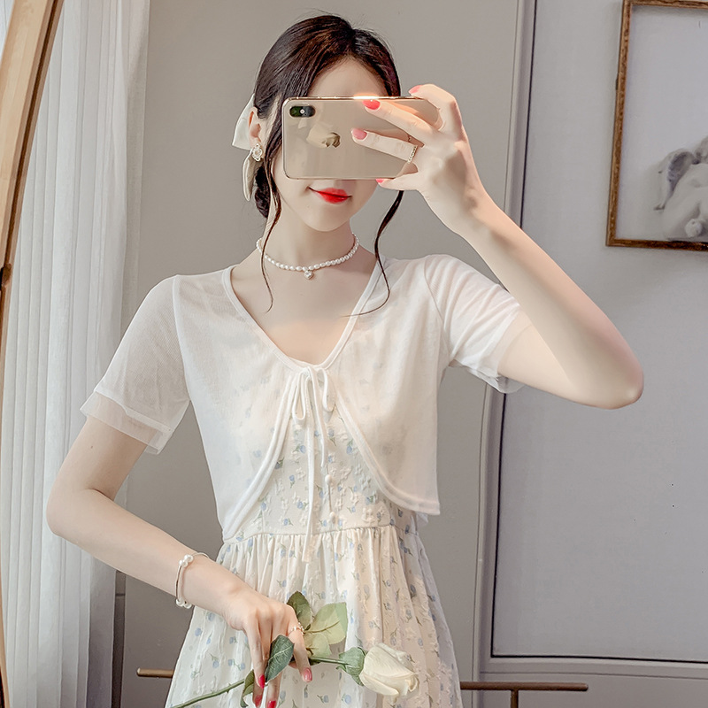 Summer fashionable design short knitted cardigan