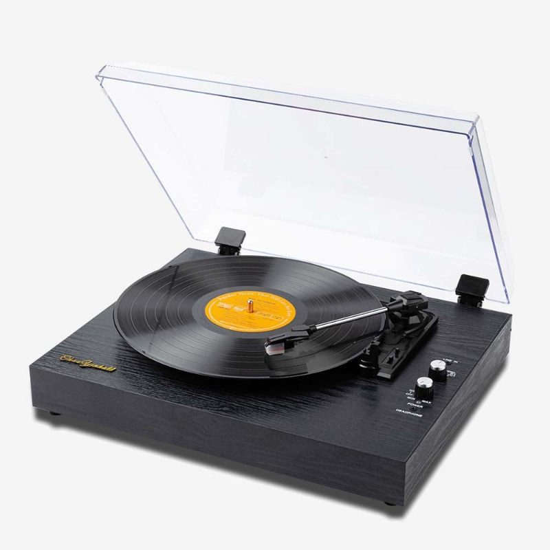 黒ゴムレコード機LPレトロbluetoothオーディオ現代旧式蓄音機レコード機盤圧電レコードヘッドレトロ|undefined