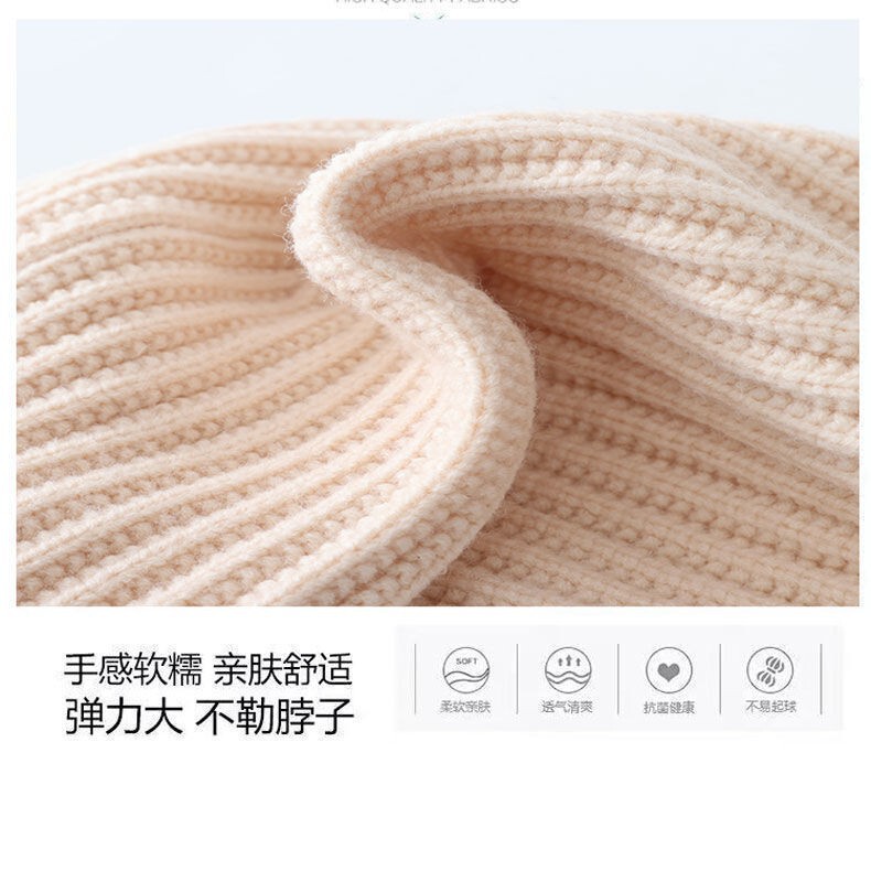 秋冬羊绒脖套男女颈椎假领加厚保暖羊毛线针织护脖子围巾套头围脖|undefined