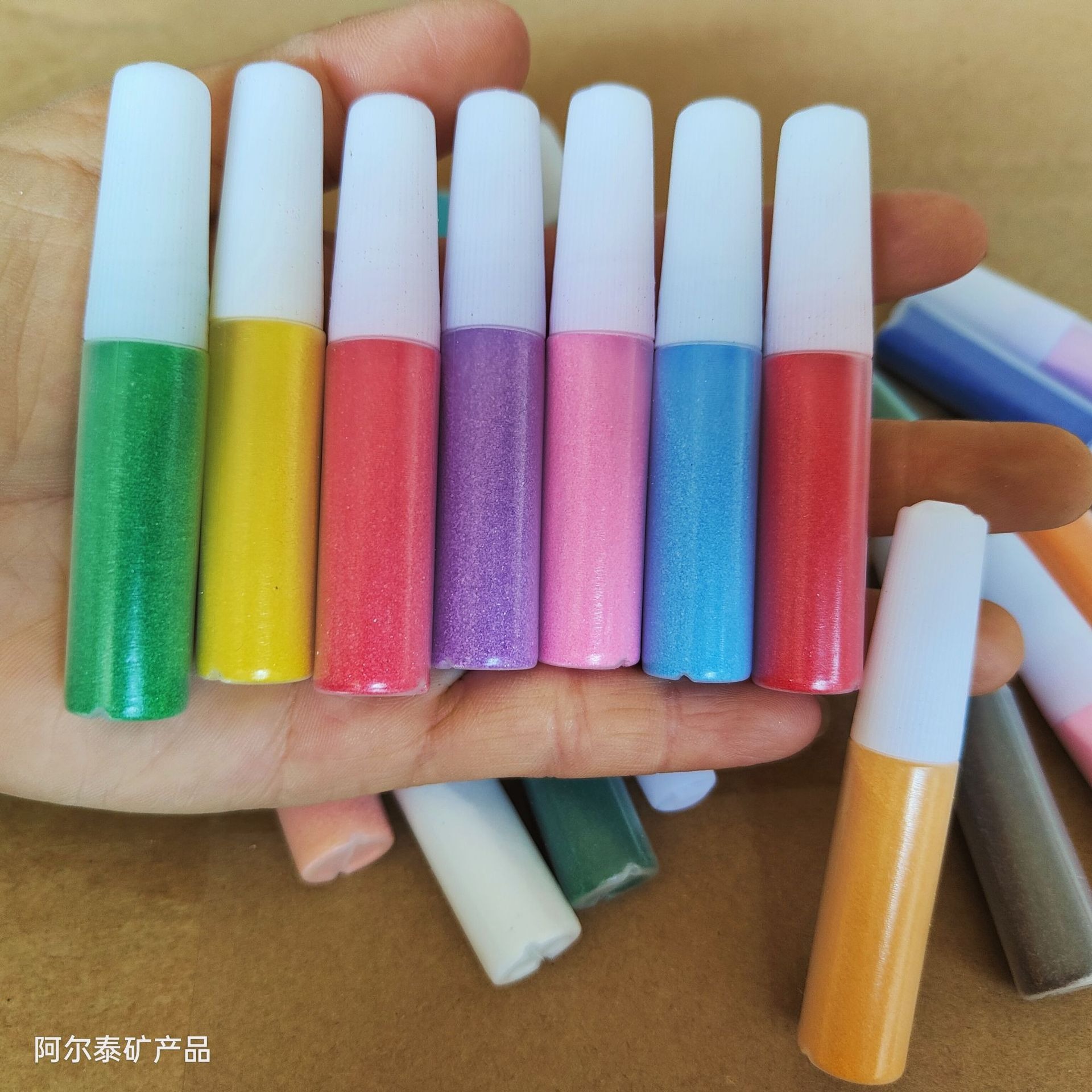 染色彩砂高温烧结不掉色现货出售用于儿童娱乐砂72色可选多彩细沙