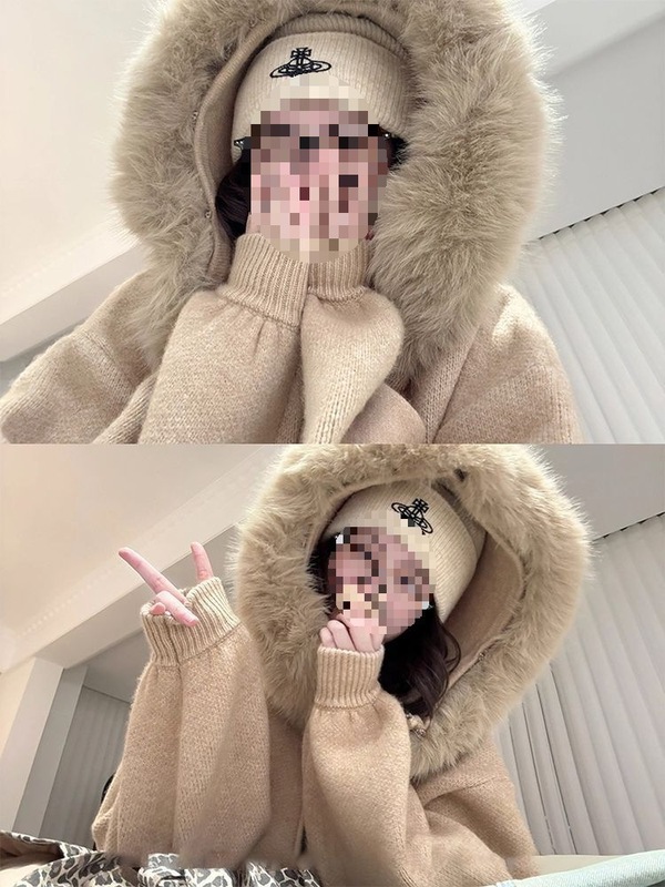 大毛领开衫毛衣女秋冬宽松软糯针织外套韩女百搭减龄外套百搭|undefined