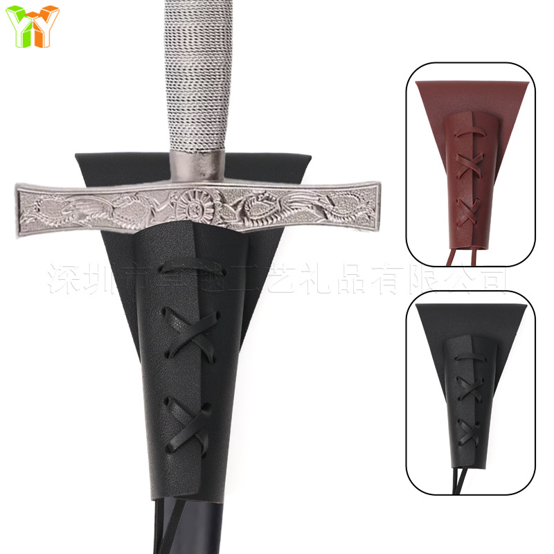 In-stock cross-border PU leather waist sword sheath, outdoor fencing equipment protective cover, adjustable fencing storage cover