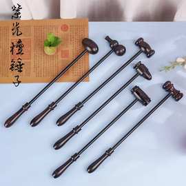 紫光檀按摩捶 现货批发敲打背部经络穴位檀木锤肩颈健身按摩捶