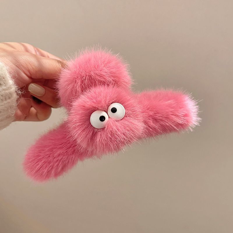 Estilo francés gran felpa clip de pelo de acrílico clip de tiburón Otoño e Invierno horquilla de alto grado versátil agarre del pelo updo tocado de pelo