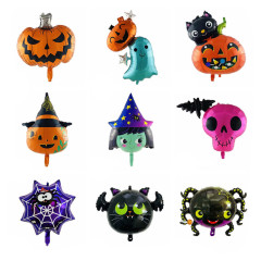 新しいハロウィーンアルミ膜風船漫画スタイル風船卸売り誕生日パーティーハロウィーン装飾風船