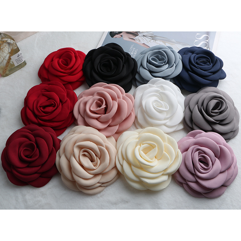 Hot-Selling New Oversized Burnt Edge Camellia Clothing Accessories Flower Jewelry Accessories Flower Shoes and Hats Matchinging Decoration Hot-Selling New Oversized Burnt Edge Camellia Clothing Accessories Flower Jewelry Accessories Flower Shoes and Hats Matchinging Decoration