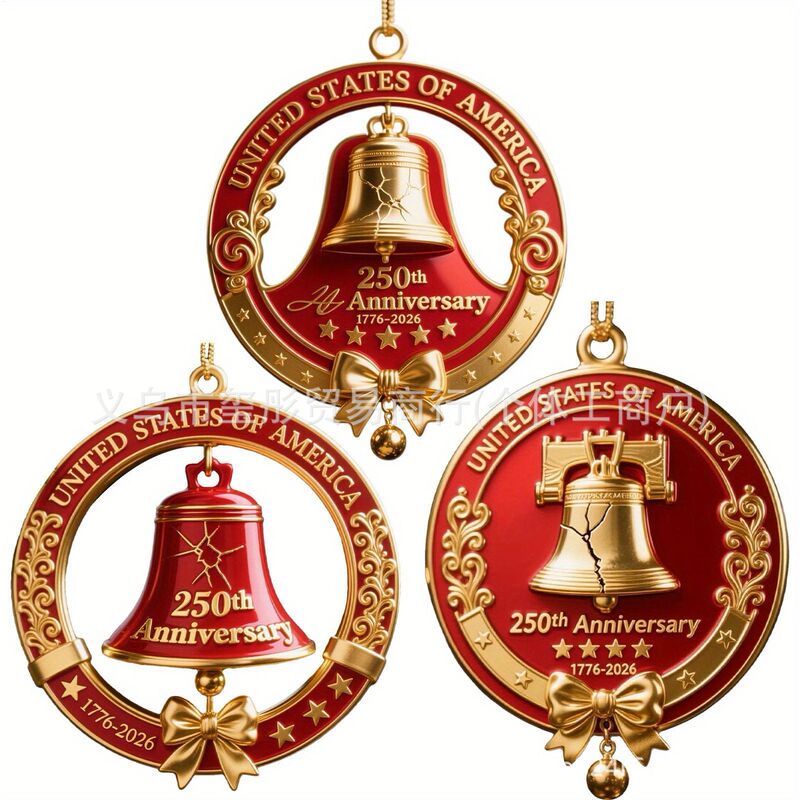 跨境新品美国250周年自由钟亚克力装饰挂件平面2D挂牌|undefined