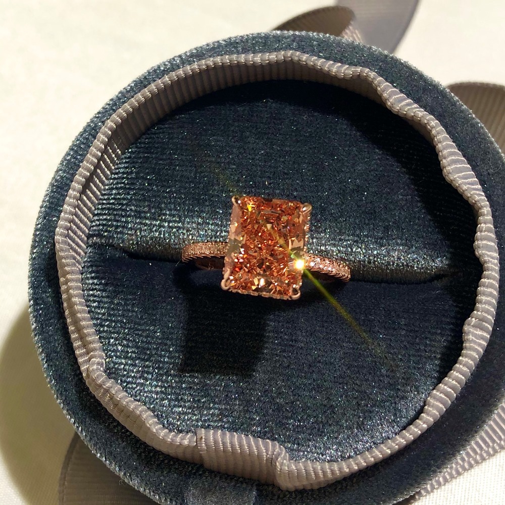 Fashion Square Sterling Silver Plating Inlay Zircon Rings 1 Piece