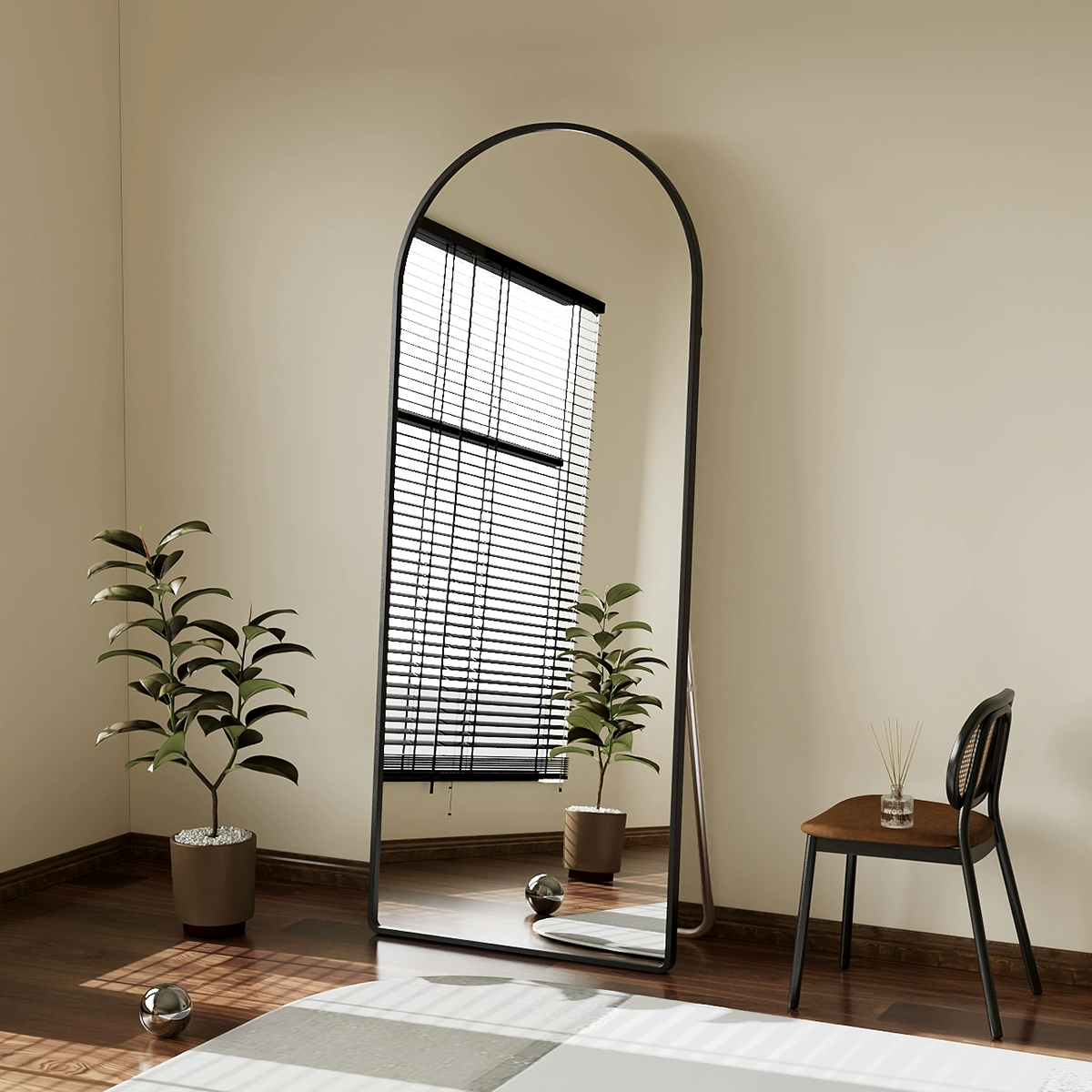 Зеркало для всего тела Зеркало для одежды Домашние девушки спальни сети красные очки от пола до пола ins ветер настенный настенный настенный стерео примерка