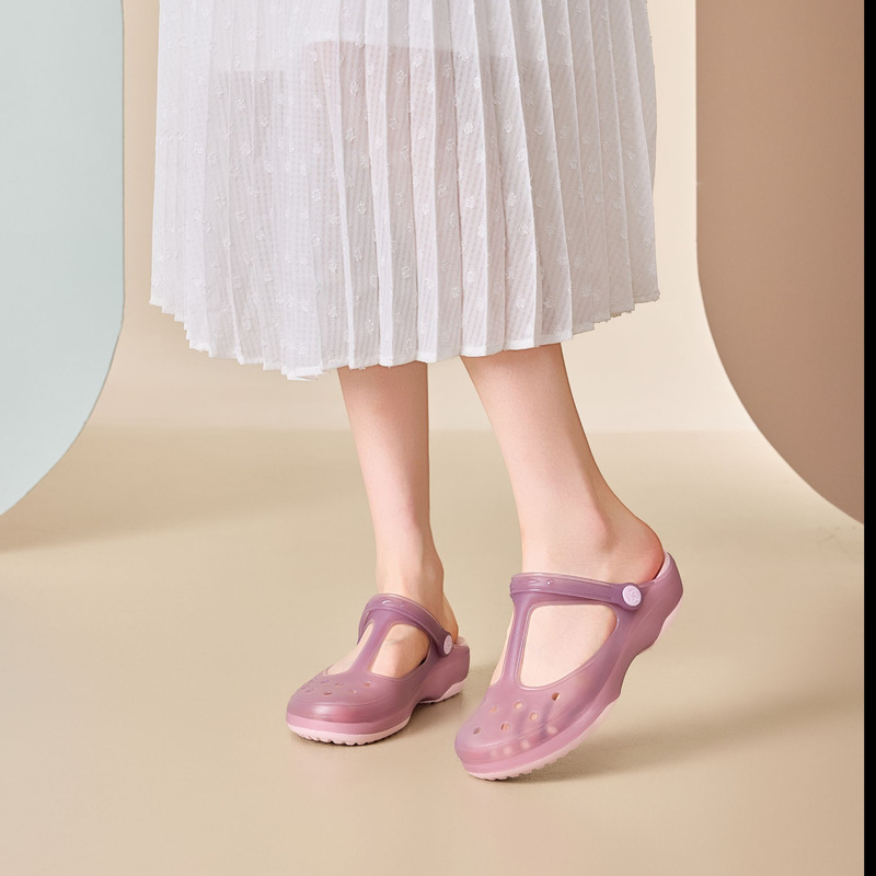Veblen Women's Clogs Summer New Style Outdoor Slippers Thick-Soled Non-Slip Beach Vacation Sandals