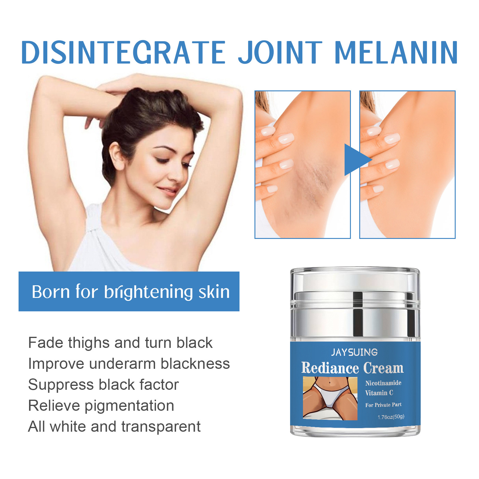 Crema de albire Mars Body albește axilele, coatele și articulațiile genunchiului, hidratează, albește, repară și înfrumusețează_voghion.com