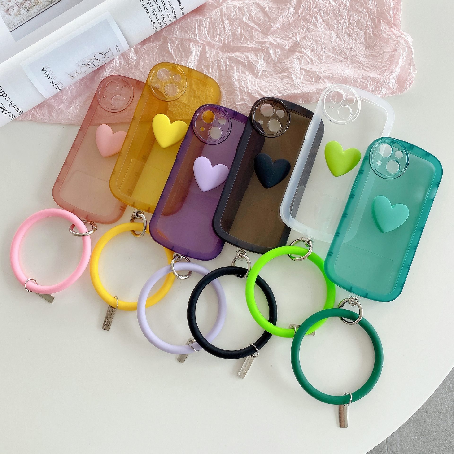 Preppy Style Novelty Fashion Heart Shape Tpu   Phone Cases display picture 1