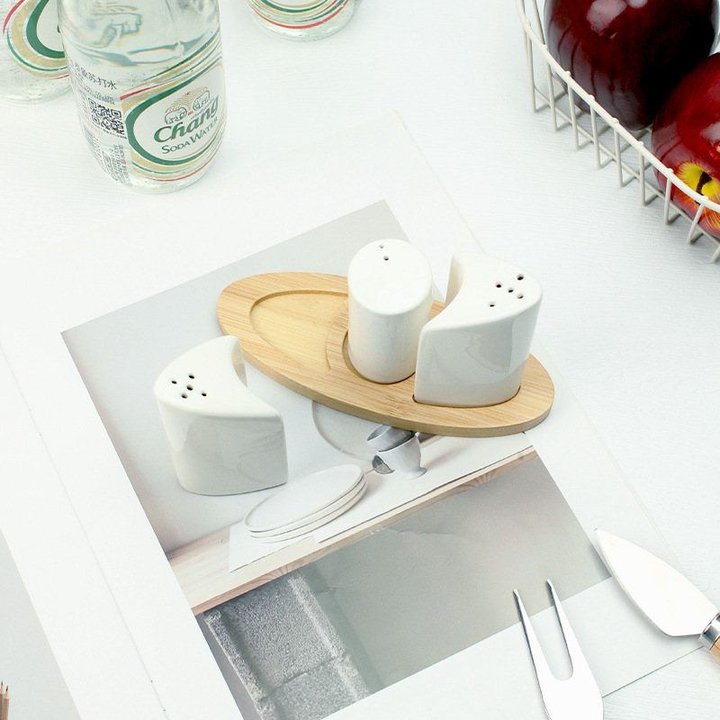 Consumidor de cerámica creativo condimento set restaurante hotel servilletas cocina peppermint aceite de sal azúcar frasco doméstico