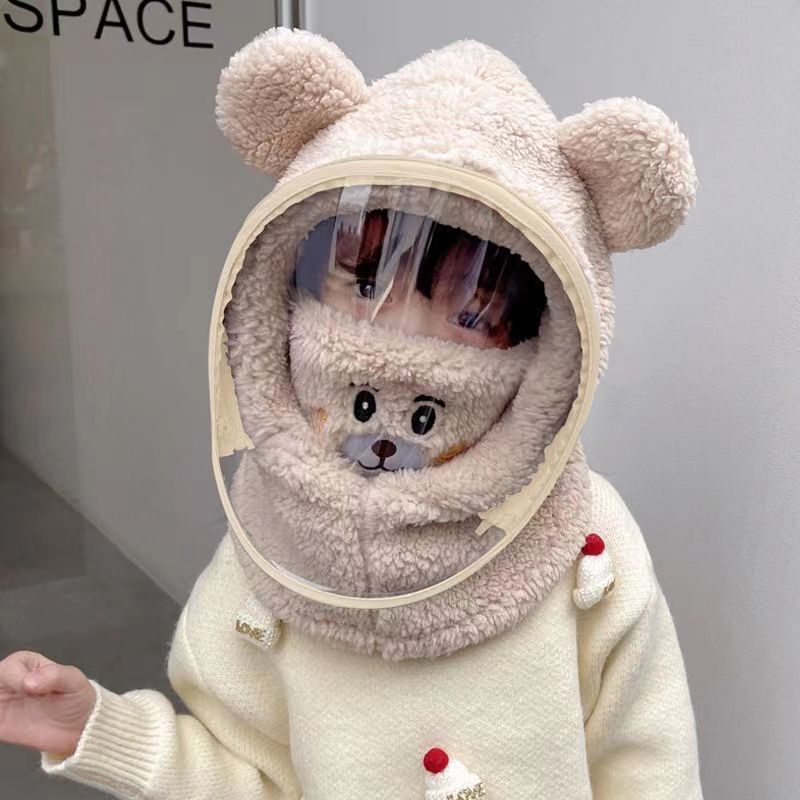 아동모델-[곰자수마스크]-라이트카키