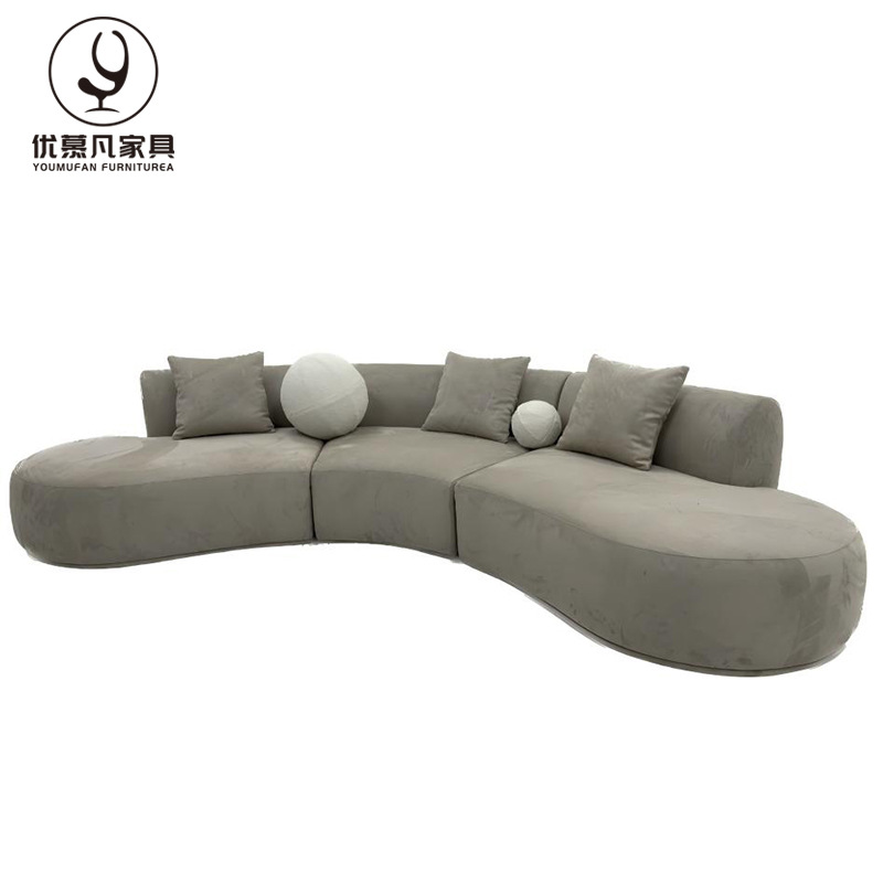Minima sala de estar grande módulo de arco combinado esquina de forma especial sala de estar grande modelo de diseño sofá