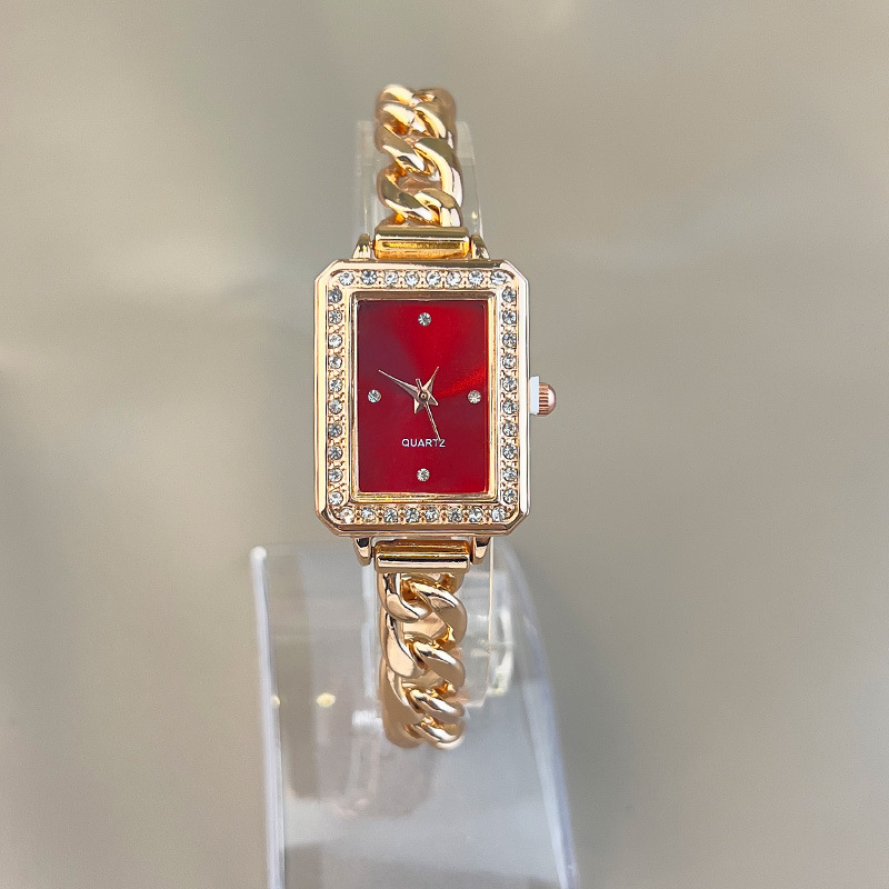 50g Weight Ordinary Glass Mirror Material Alloy Strap Material Watch Classification Pointer Display Type Single Folding Buckle Buckle Style Rectangle Dial Shape Daily Occasion Quartz Movement Geometric Pattern Women's Gender Simple Style Style Simple Style Geometric Single Folding Buckle Quartz Women's Watches 22