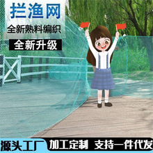 大进口拦鱼网八字网虎口网拉网拖网鱼笼虾笼河道新款渔网防缠绕