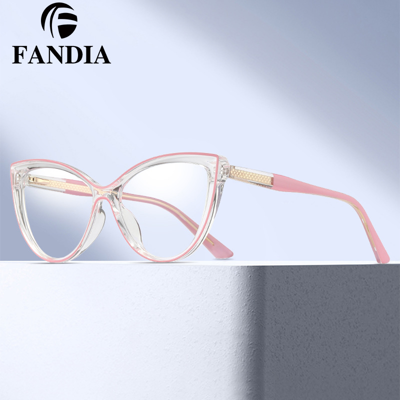 82172 transfronterizos gafas anti-luz azul gafas de miopía TR90 marcos de gafas en marcos de gafas de gato de moda