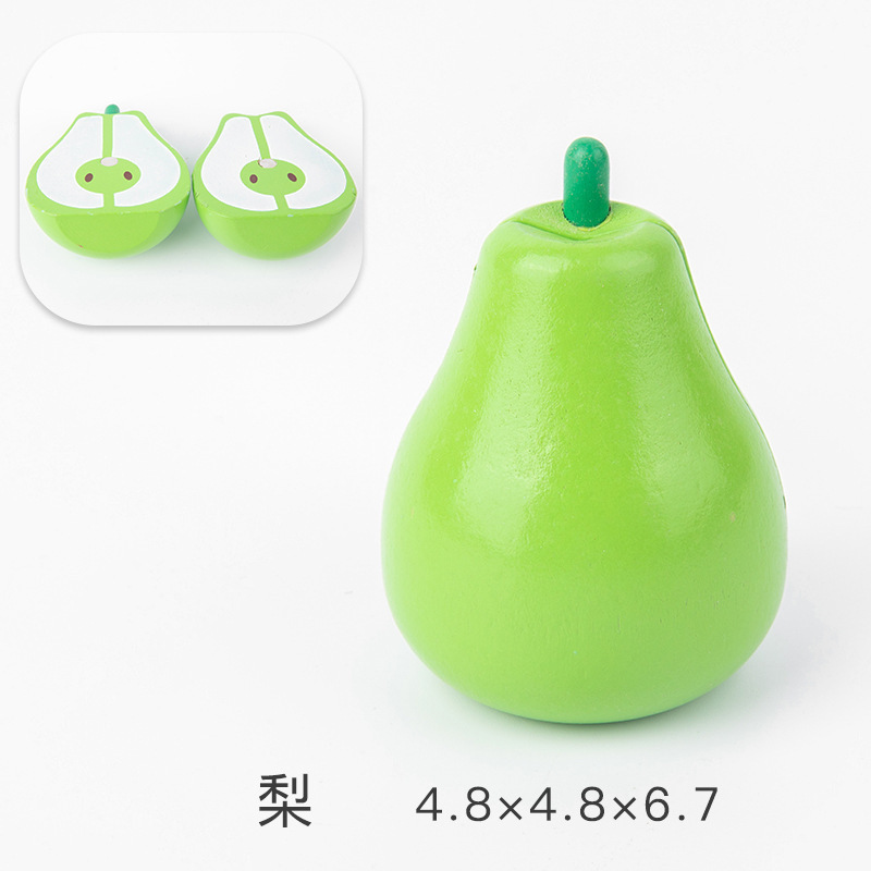 Los niños juegan casa cocina juguetes madera magnética verduras y frutas cortar madera frutas y verduras a granel traje al por mayor