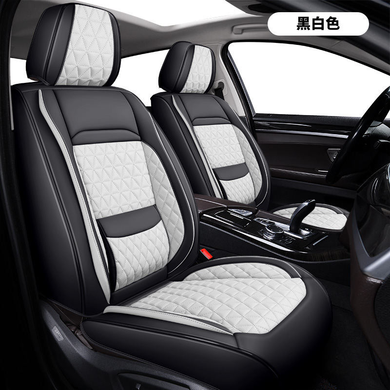 Cross-Border E-Commerce Foreign Trade Full Leather Fixed Lumbar Support Car Seat Cushion for All Seasons, Five-Seater Car Cushion Wholesale