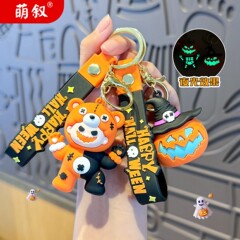 国境を越えた新しいハロウィンキーホルダー面白い光るかわいいトリックオアトリートカボチャハロウィンギフトペンダント卸売