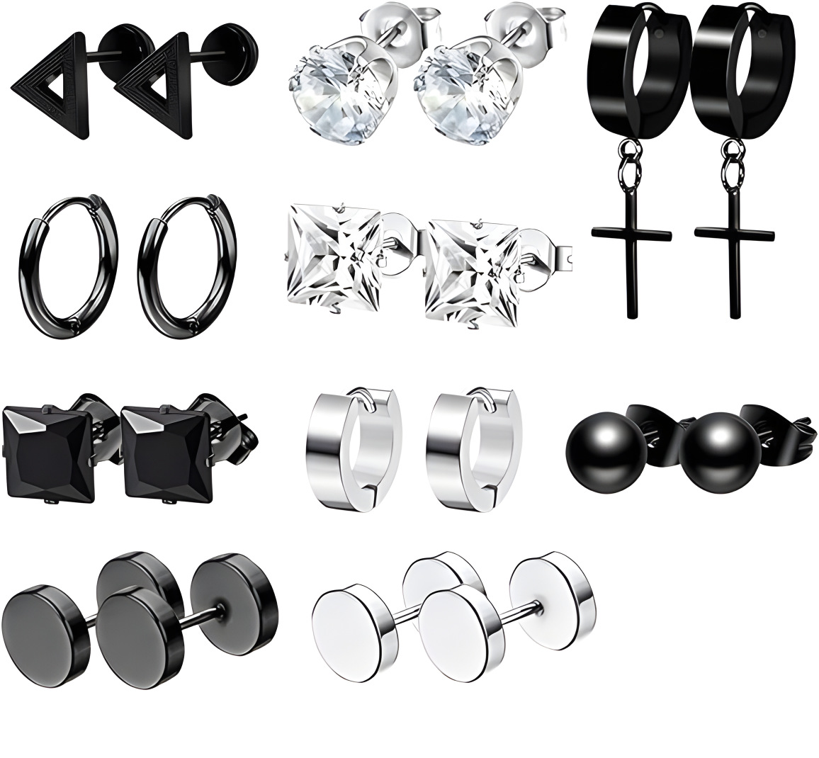 No hay agujeros de orejas de orejas pernos de orejas personales para hombres tendencia de orejas de hueso de orejas de titanio de acero para hombres un solo adornos de orejas magnéticos de absorción